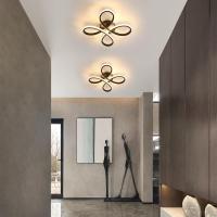 Goeco - Plafón LED de Aluminio para Techo 28W - 3000K Luz Cálida 220V - Diá 30CM - Lámpara de Techo Nórdica de Diseño Flor - Negro - Iluminación Interior para Sala de estar, Dormitorio, Comedor, Pasillo - details 5