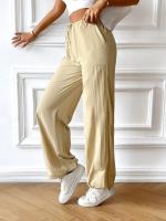 Pantalones elásticos de pierna ancha para mujer Ropa de moda de otoño y primavera - details 20