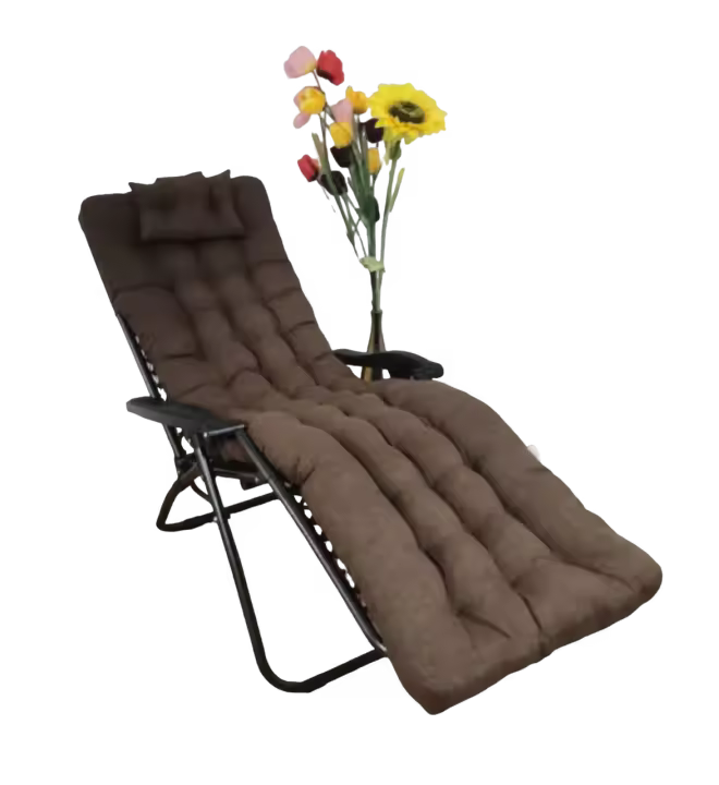 Cojín de tumbona con almohada y relleno de fibra hueca, cojines de silla de jardín, cojines de asiento para exteriores, cojines de hamaca - 1