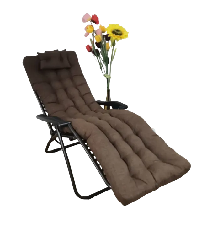 Cojín de tumbona con almohada y relleno de fibra hueca, cojines de silla de jardín, cojines de asiento para exteriores, cojines de hamaca - 1