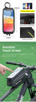 WEST BIKING-bolsa impermeable para bicicleta, bolsa para tubo frontal, soporte para teléfono móvil con pantalla táctil, accesorios para ciclismo de montaña y carretera - details 2