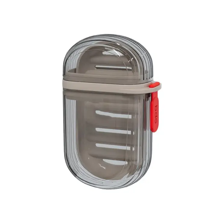 Jabonera portátil creativa, caja de jabón de viaje sellada transparente, contenedor de almacenamiento duradero, caja de jabón para Baño - 1