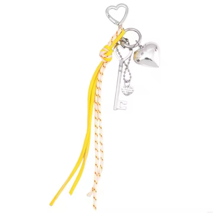 Llavero de cuerda de cuero tejido hecho a mano, decoración de bolso antipérdida, llavero trenzado delicado, INS tejido a mano - 1