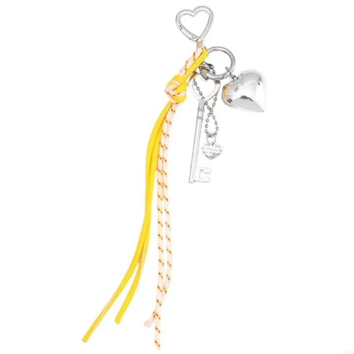 Llavero de cuerda de cuero tejido hecho a mano, decoración de bolso antipérdida, llavero trenzado delicado, INS tejido a mano - 1