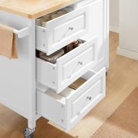 FKW47-W Carrito de Servir Carrito Auxiliar Cocina estantería de Cocina Carrito de Cocina móvil 100 x 92 x 45 cm Blanco ES - details 23