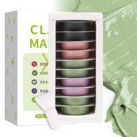 Conjunto de Mascarilla de Arcilla Hidratante-Iluminador 10pcs Hyalurónico Aceite VITAMINA E - details 0