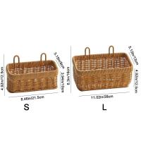 Cesta de almacenamiento decorativa para colgar en la pared, ahorro de espacio con asa, cesta de almacenamiento tejida, cesta para plantas de jardín de gran capacidad - details 0