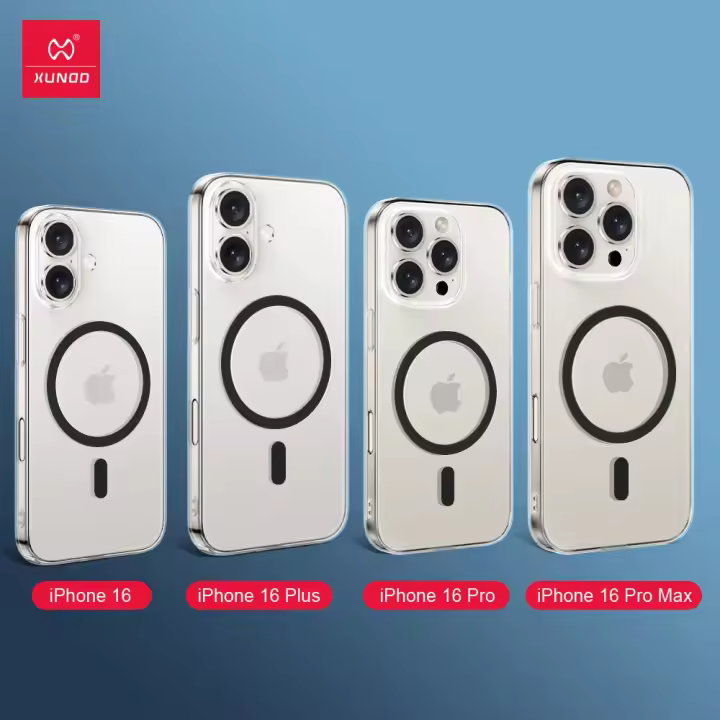 Funda de Teléfono Xundd para iPhone 16 Ligera, Transparente, Sin Amarilleo, Magsafe Magnética, Anti-Caída - 1