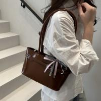 Bolso de hombro portátil de cuero PU con lazo, bolso de hombro Y2K para ir al trabajo, bolso francés para las axilas, bolso de ocio de estilo coreano para mujer - details 9