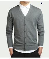 Chaqueta de hombre, suéter, cárdigan de algodón con cuello en V, suéter de punto fino para hombre - details 8