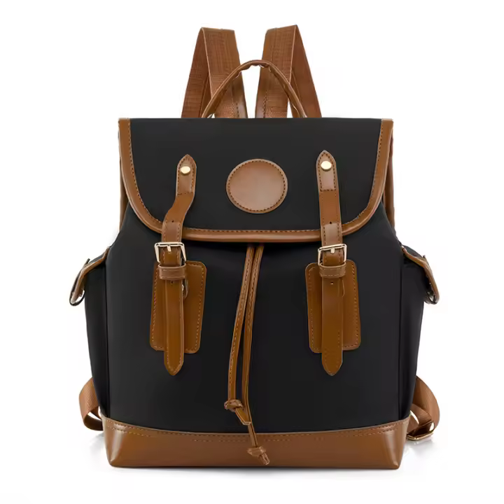Mochila de lona vintage para mujer, mochila de viaje informal de gran capacidad, mochila escolar para estudiantes universitarios - 1