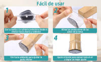 Protectores de Suelo de Silicona Transparente 30 Piezas Diseño Cuadrado Para Patas de Silla - details 3