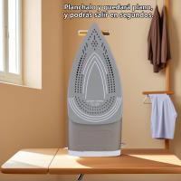 Portátil 1100W-1300W Plancha de Vapor de Cerámica Antideslizante Funciones de Pulverización y Chorro de Vapor Potentes Ideal para Ropa Fina, Transporte de Viaje - details 3