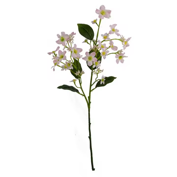 Rama de flor de aceite de tung Artificial de plástico, seda elegante realista, jazmín de invierno, flor falsa hecha a mano, decoración para sala de estar - 1