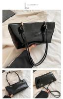Bandolera de cuero de charol elegante, bolso de gran capacidad de estilo coreano dulce para las axilas, bolso de mano liso de Color sólido para ir al trabajo al aire libre - details 13