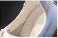 2023 nuevos zapatos blancos de mujer de fondo plano de cuero popular - details 2