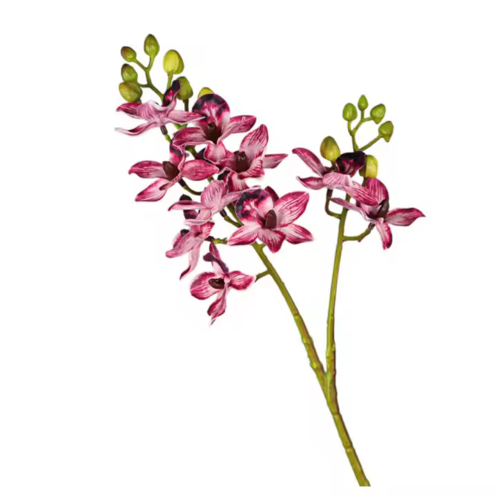 2 tenedores ramas artificiales de Phalaenopsis flores falsas realistas hechas a mano planta de simulación de tacto Real decoración de jardín - 1