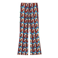 Conjunto de Pantalones para Mujer OUWU Top con Cuello Informal, Estampado a la Moda, Pantalones para el Vientre, Nuevo Conjunto de Pantalones para Primavera - details 9
