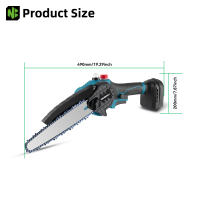 NEWBENY-sierra eléctrica sin escobillas de 1500W, motosierra de madera de mano inalámbrica de 8 pulgadas, herramienta eléctrica de corte de jardín para Pin de batería Makita - details 4