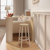 Juego de 2 taburetes de bar, taburete de cocina con reposapiés, estilo industrial, adecuado para cocina, restaurante, sala de fiestas 30×30×64CM color natural - details 7