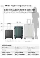 Equipaje de mano de aluminio de 18 pulgadas aprobado por aerolíneas con ruedas giratorias y bolsillo frontal para computadora portátil - details 4