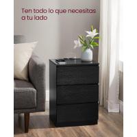 Mesita de Noche Moderna Blanca Nube LET631W14 Estación de Carga, Mesa Auxiliar con 3 Cajones, 2 Tomas AC, 2 Puertos USB - details 27