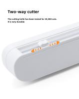 Porta Aluminio y Película de Plástico para Almacenamiento de Cocina con Accesorios de Corte Dispensador de Alimentos Material de Almacenamiento Seguro sin BPA - details 3