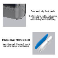 Dispensador automático de agua para mascotas con filtro recurrente, silencioso para gatos y perros - details 14