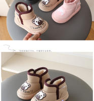 Otoño nuevas botas de nieve de algodón grandes lindas luces apiladas botas calientes de los niños engrosadas tesoro masculino botas de algodón antideslizantes tesoro femenino - details 7