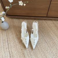 Diseño de nicho versátil stiletto puntiagudo tacones altos mujeres desgaste nueva moda Spice girl bolsa cabeza sandalias - details 29
