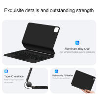 AJIUYU-Funda de Teclado Español para iPad Pro 12,9, carcasa con Trackpad Magnético, Folio, para modelos 6.ª/5.ª/ 4.ª/3.ª generación, 2018-2022 - details 8