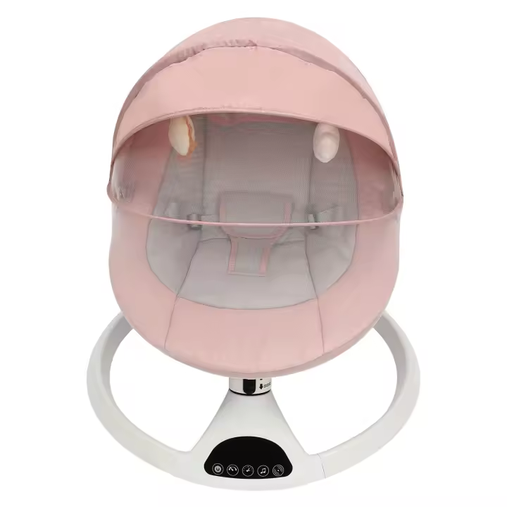 Mecedoras eléctricas con Control remoto para bebé de 0 a 12 meses, 5 niveles de amplificación, color verde, gris y rosa - 1