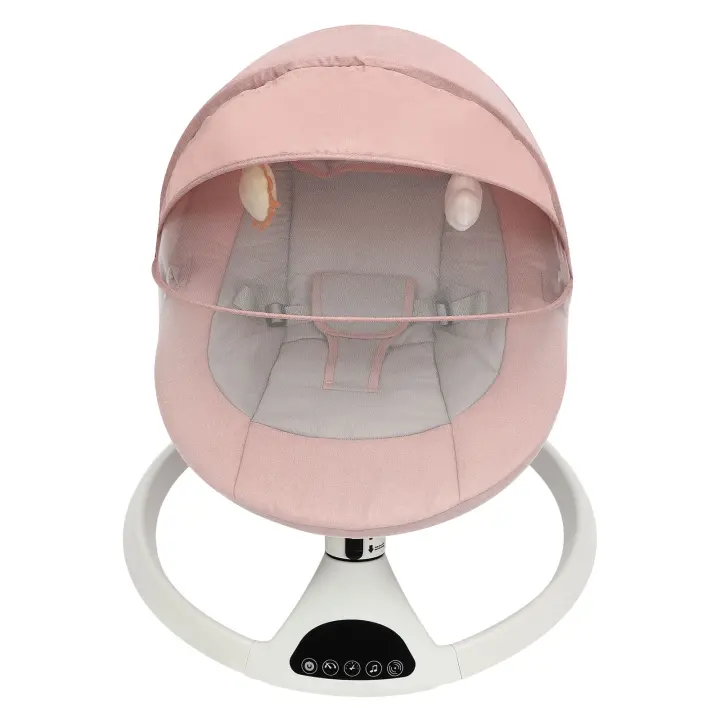 Mecedoras eléctricas con Control remoto para bebé de 0 a 12 meses, 5 niveles de amplificación, color verde, gris y rosa - 1