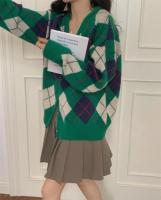 Cardigan de Punto Retro para Mujer 2024 Ajuste Suelto, Manga Larga, Gancho, Elegante - details 28