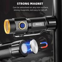 Linterna LED P50 de Alto Brillo Portátil, Impermeable, Carga Recargable por USB, Luz Blanca de 1410lm para el Hogar y al Aire Libre - details 1