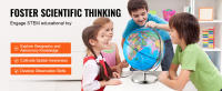 SucceBuy Globo terráqueo giratorio con soporte, 13"/330,2 mm, 720 °   Globo ABS educativo para niños, aprendizaje en el aula - details 5
