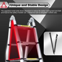 Escalera Telescópica de Aluminio Extensible, Antideslizante, Multiusos Carga de 150kg - details 9