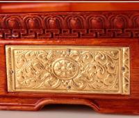 Sala de estar de estilo, bandeja octogonal de madera maciza para el hogar, cesta de frutas de productos tibetanos - details 6