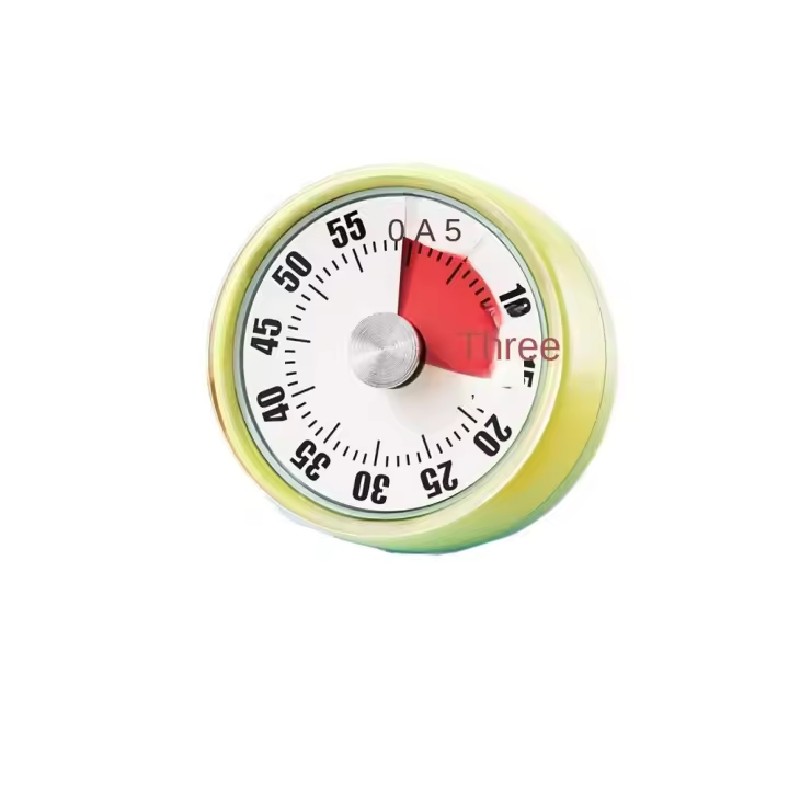Temporizador Visual multifuncional de 60 minutos, sin necesidad de batería, temporizador mecánico magnético, cuenta atrás Ultra silenciosa, temporizador de cocina para hornear - 1