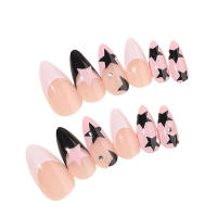 Uñas suaves con estampado de estrellas, uñas postizas cómodas y no divididas, salón de uñas para mujeres y niñas - details 4
