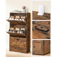 Armario de Madera de 3 Pisos Diseño con 3 Puertas Abatibles Ideal para Entrada Estrecha, Pasillo, Sala de Estar 60 x 24 x 120 cm Marrón Rústico - details 8