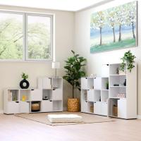 Estantería de Madera, Librería con Puerta y Compartimentos Abiertos, Mueble almacenaje, Organizador,en Color Natural de 119x29x59 cm para Estudio,Dormitorio,Salón, Oficina y Biblioteca - details 13