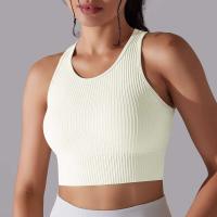 Hamidou-Sujetador deportivo para mujer, ropa interior de gimnasio, hilo Sexy, informal, a rayas, sin costuras, Top ajustado para gimnasio - details 12