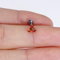 Pendientes de titanio G23 para mujer, Piercing Labret, flor de circón, Ópalo, 16G, F316, 2 piezas, nuevo, 2023 - details 11
