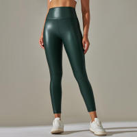 Leggings de PU para mujer, pantalones de cintura alta, elásticos - details 13