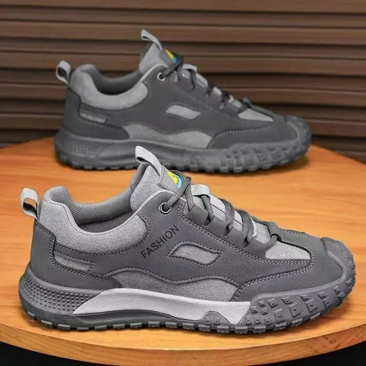 Zapatos de hombre 2025 primavera deportes nuevos zapatos casuales de montañismo resistentes zapatos de seguridad de trabajo de malla para hombres - 1