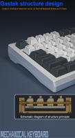 Darmoshark Teclado Mecánico Inalámbrico K8 para Juegos con Retroiluminación RGB Bluetooth y Cable USB-C Compatible con GATERON de 81 Teclas - details 5