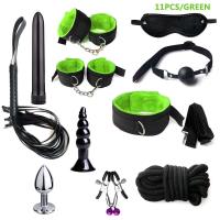 Leten-Kits de Bondage para mujeres, esposas, mordaza, látigo, pinzas para pezones, juguetes eróticos para mujeres, parejas, tienda sexual para adultos, tapón Anal, cola - details 18