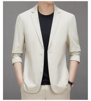 Traje de Algodón con Cuello para Hombres Primavera Otoño Estilo Sencillo Cómodo para Hombres Mayores de Negocios Casual - details 2