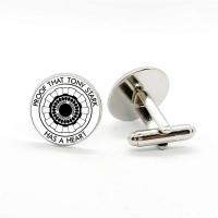 Corazones a prueba de balas de Tony Stark, gemelos de camisa con fotografías de cúpula de cristal de alta calidad, joyería de moda para hombre - details 4